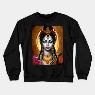 Hindu Goddess of Good Fortune Lakshmi Crewneck Sweatshirt